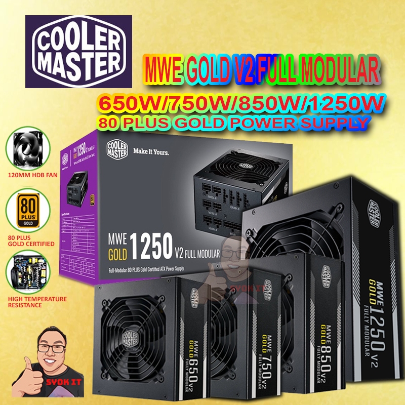 COOLER MASTER MWE GOLD V2 SERIES 80 PLUS GOLD ATX FULL MODULAR POWER ...