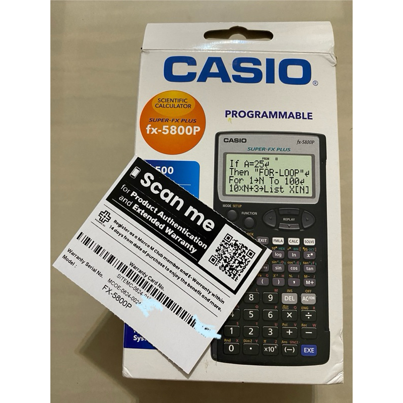 Programmable calculator casio fx 5800p for surveyor sale