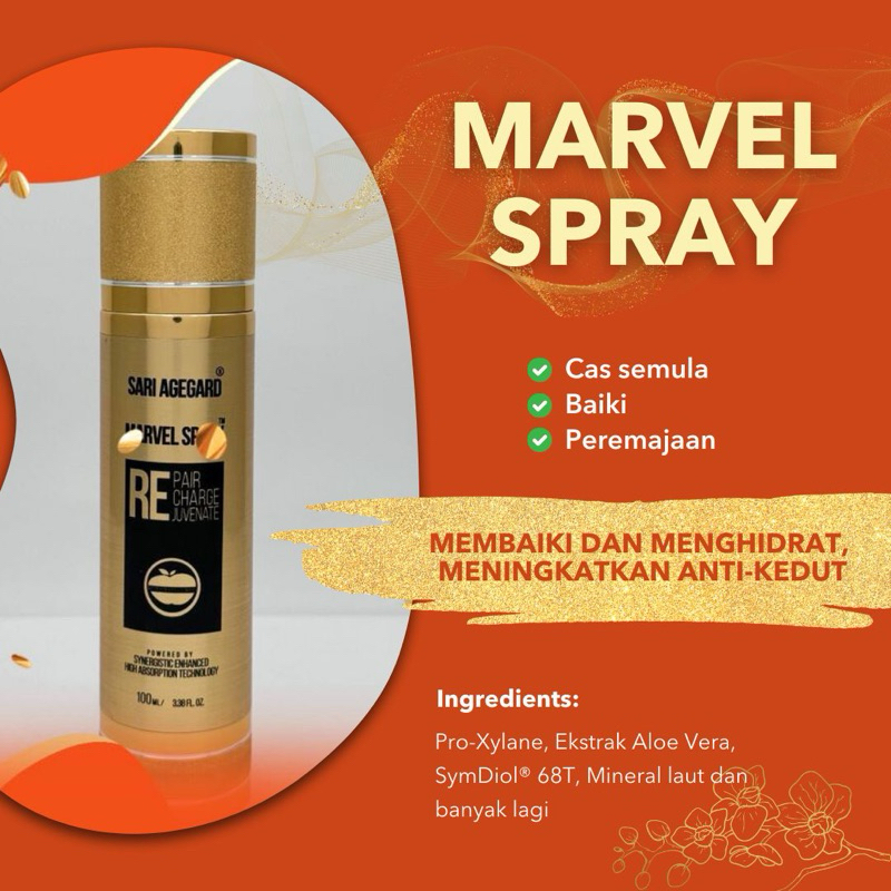 Sari Agegard Marvel Spray 100ml instant lifting whitening baiki dan ...