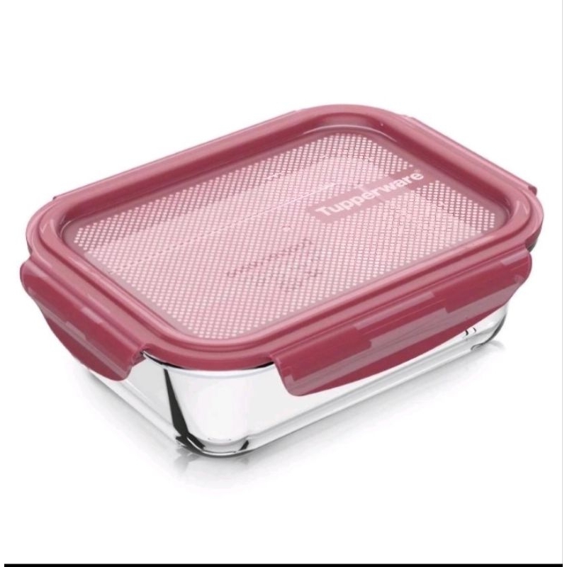 Tupperware Red Premiaglass Rectangular 1L with Giftbox (1pcs) | Shopee ...