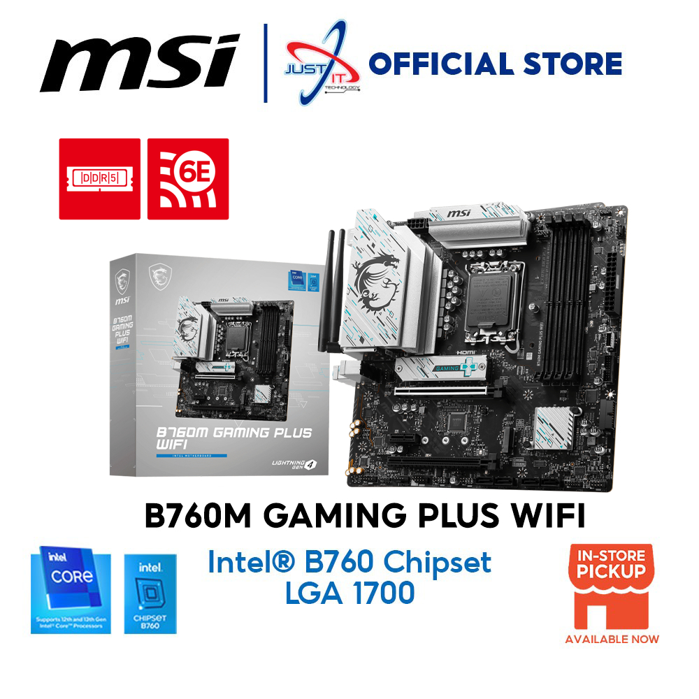 MSI B760M GAMING PLUS WIFI DDR5 / D5 LGA1700 GAMING MOTHERBOARD COMBO ...