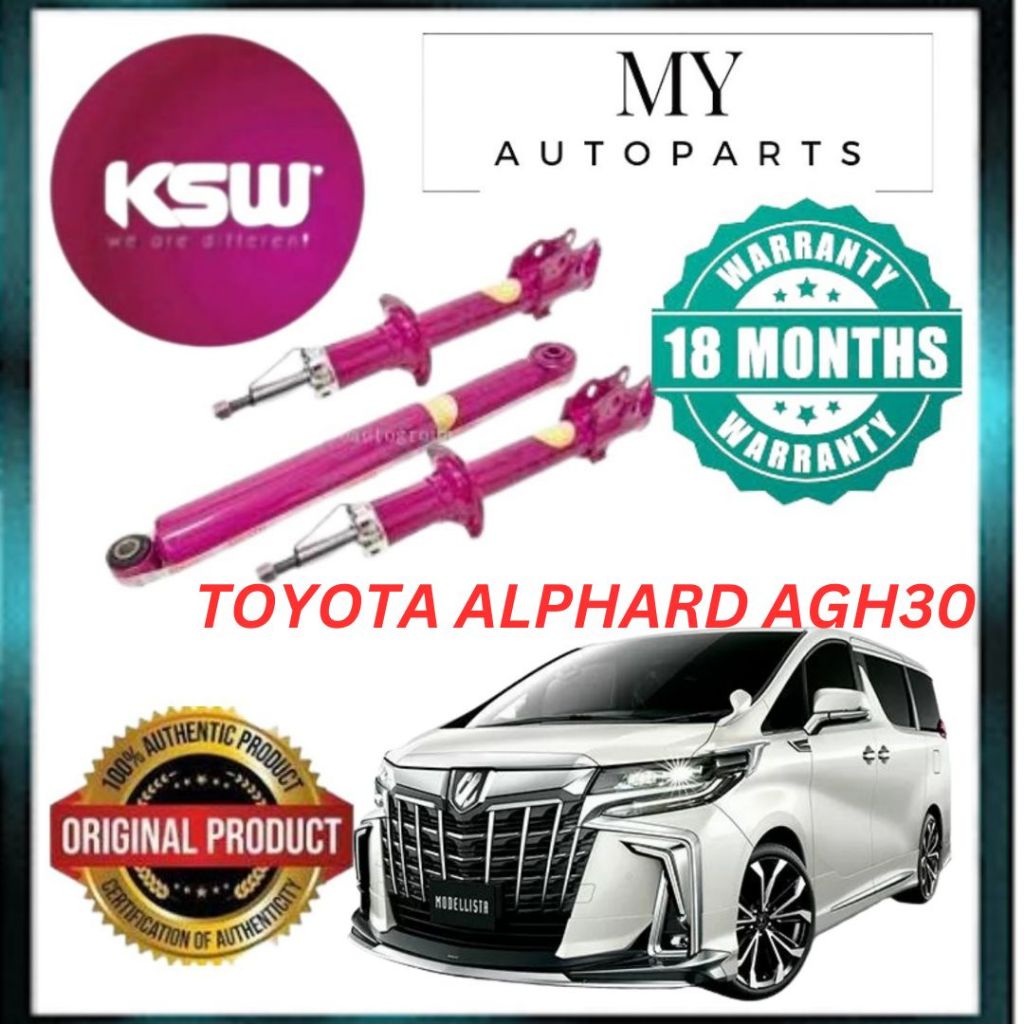 TOYOTA ALPHARD AGH30 - KSW (GAS) Shock Absorber FRONT & REAR (18Months ...