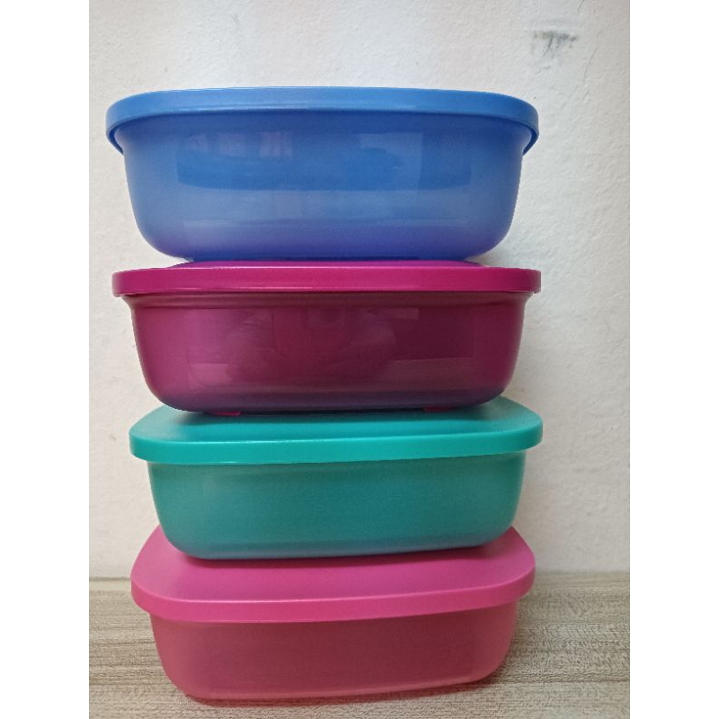 Tupperware smart rectangular saver 500ml (4pcs) | Shopee Malaysia