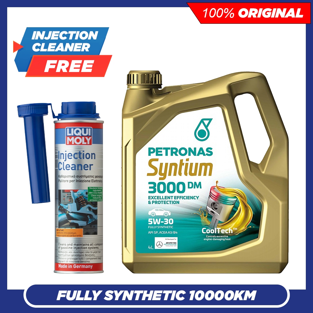 (WITH INJECTION CLEANER) PETRONAS SYNTIUM 3000 XS 5W30 SP Fully