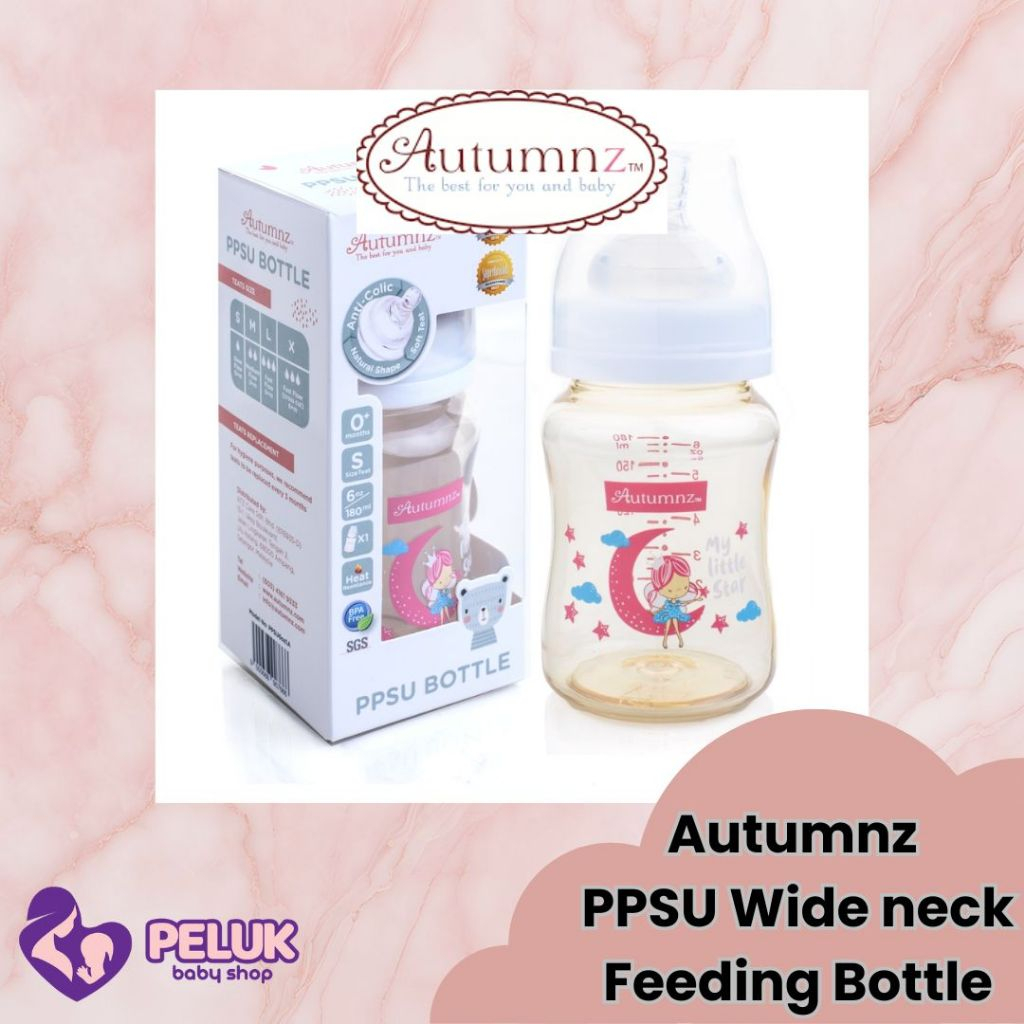Autumnz PPSU Wide Neck Feeding Bottle 6oz/180ml