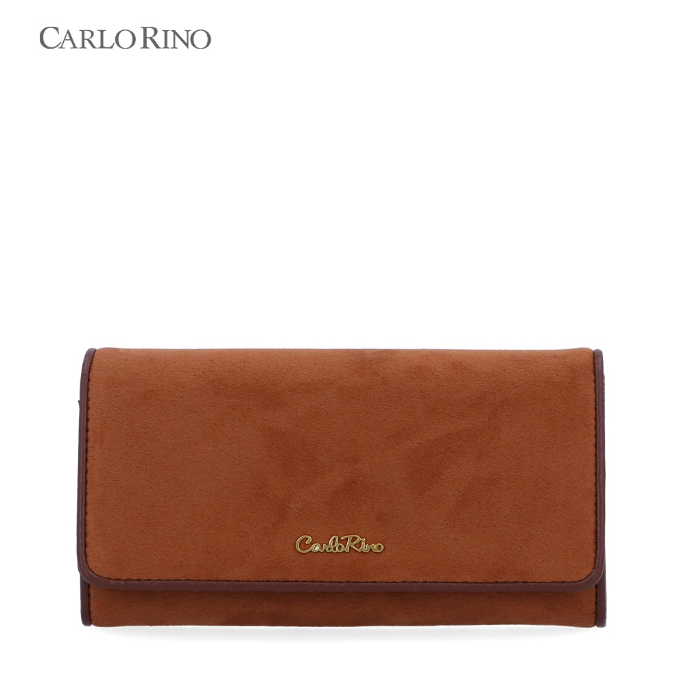 Carlo Rino Dakota Velveteen 2-Fold Long Wallet - Brown | Shopee Malaysia