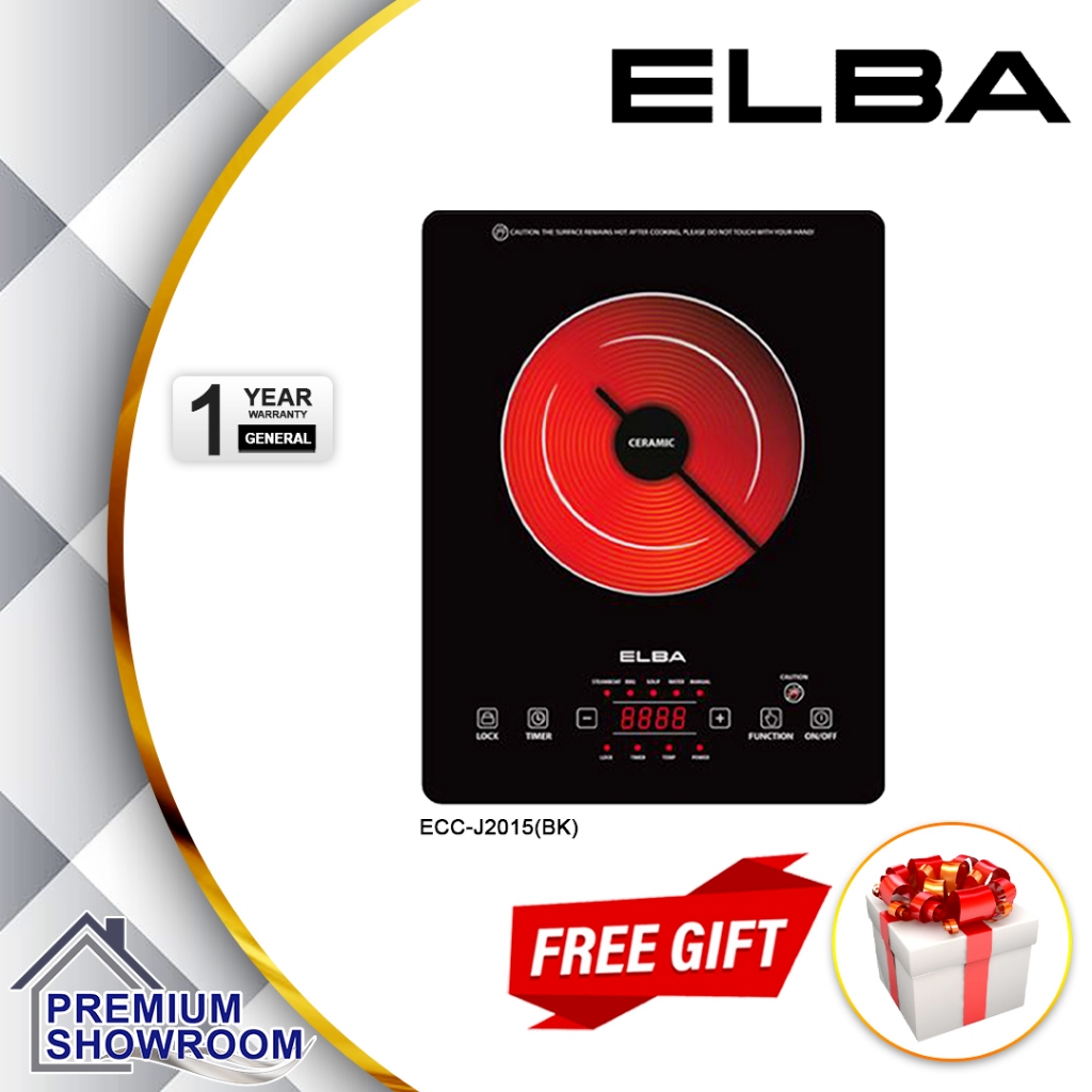 ELBA Ceramic Cooker ECC-J2015(BK) / Induction Cooker EIC-K2026(BK ...