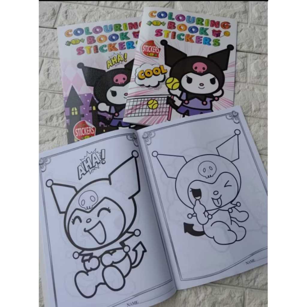Readystock Promotion Children JQ808E Kuromi Colouring Stickers Art Book ...