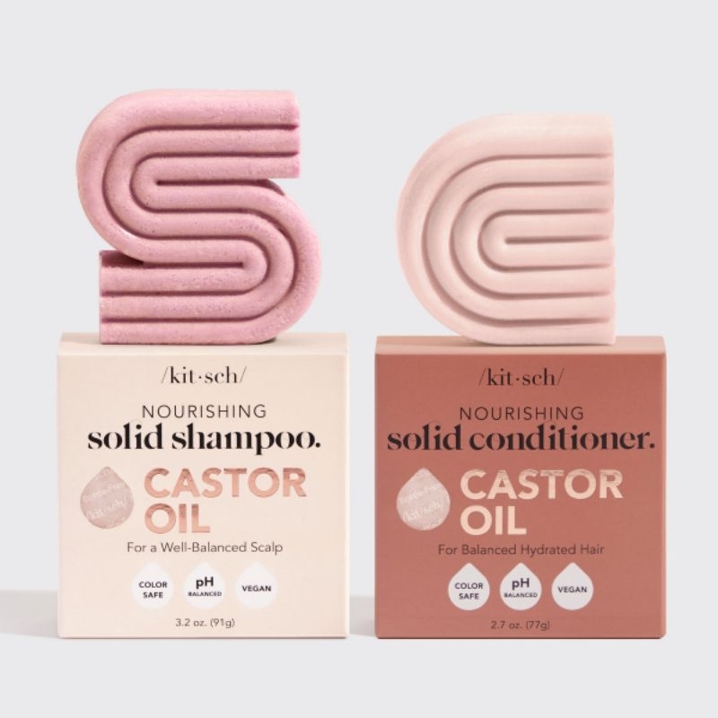 Ready Stock: Kitsch Nourishing Solid Shampoo / Conditioner Bar, Castor ...