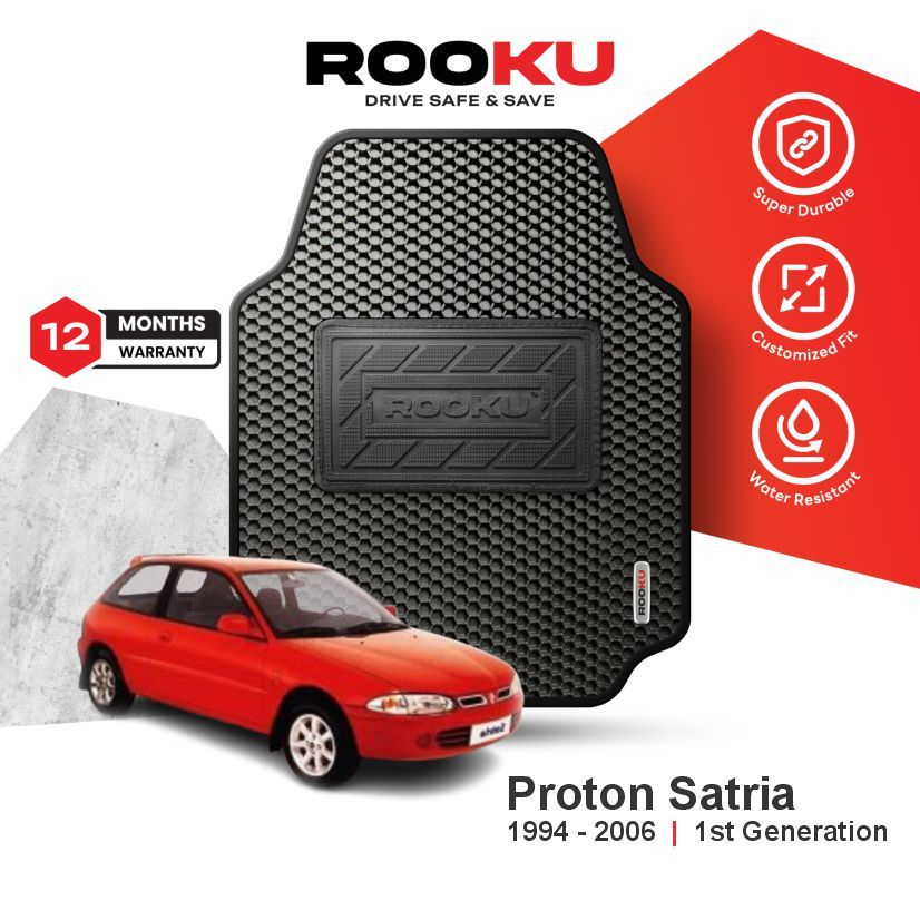 Rooku Proton Satria 1994-2006 1st Generation Car Mat | Shopee Malaysia