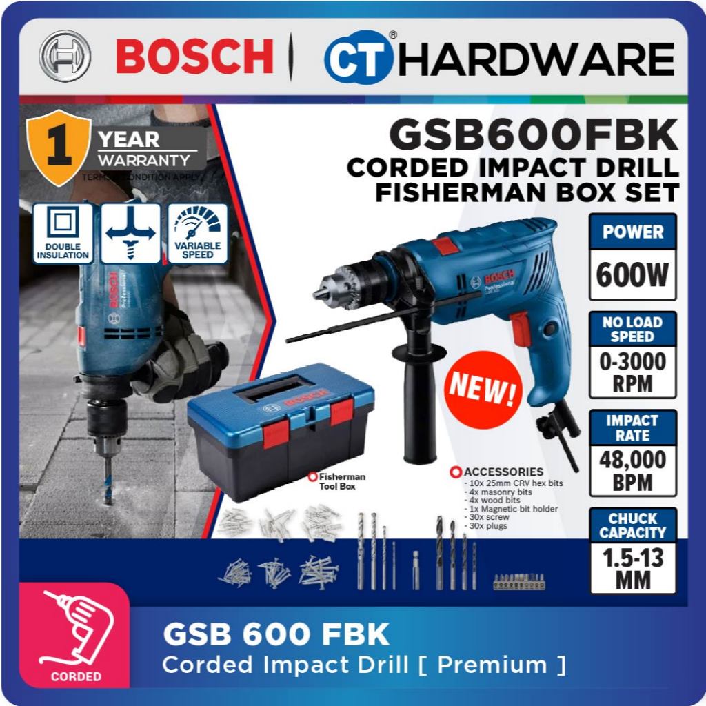 Bosch GSB 600 GSB 600 FBK Electric Impact Drill Impak Drill
