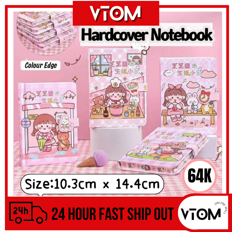 VTOM Mini Notebook Cute A5 Hardcover Color Page 128 Pages 10.3cmx14.4cm ...