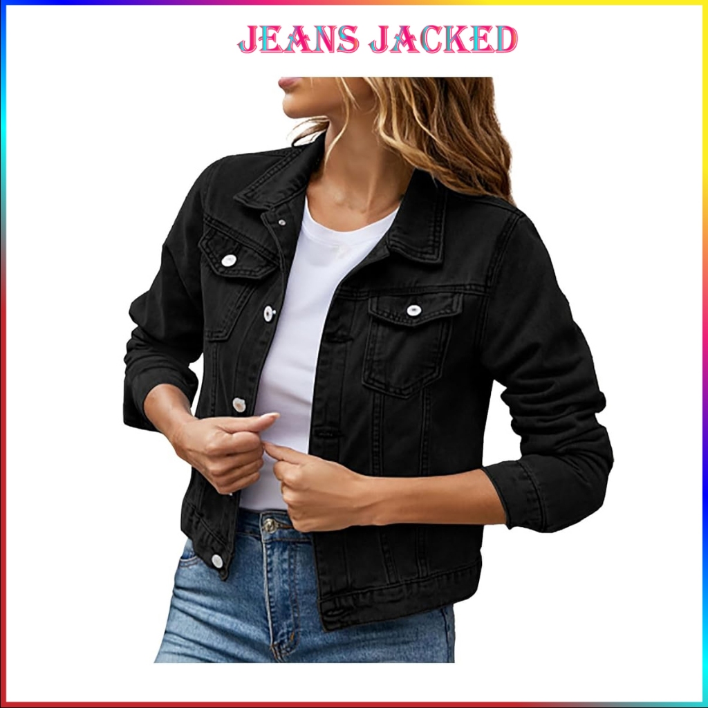 Size S 3XL High Quality Fashionable Long Sleeve Women Denim Jeans Jacket Ready Stock Shopee Malaysia