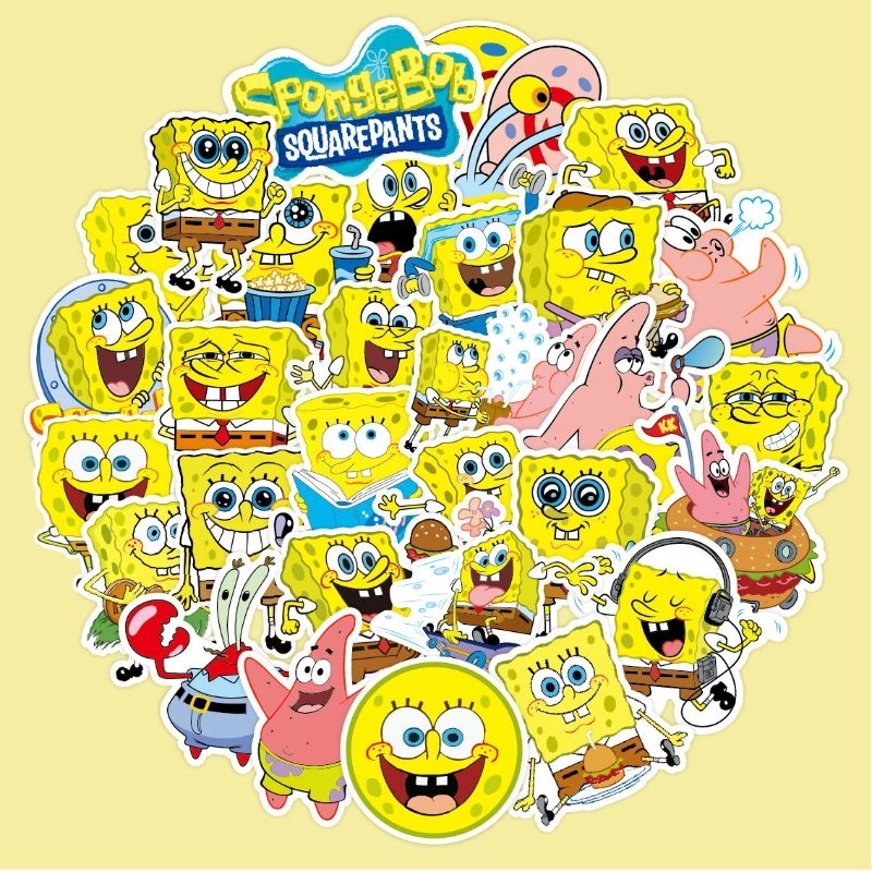 SpongeBob Sticker 50pcs/set | Shopee Malaysia