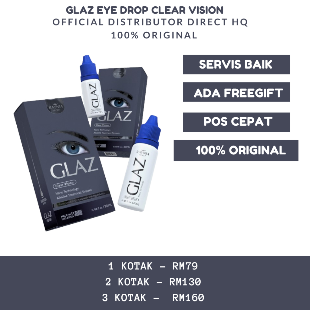 GLAZ EYE DROP PENAWAR MATA KATARAK RABUN SAKIT MATA RESDUNG MATA GATAL ...
