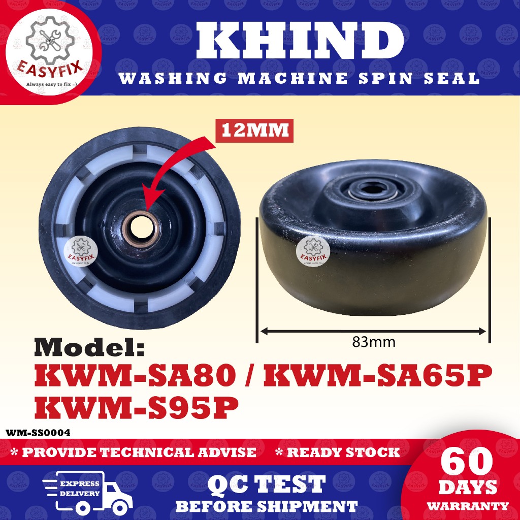 (83mm x 12mm) KWM-SA80 / KWM-SA65P / KWM-SA95P KHIND SEMI-AUTO Washing ...