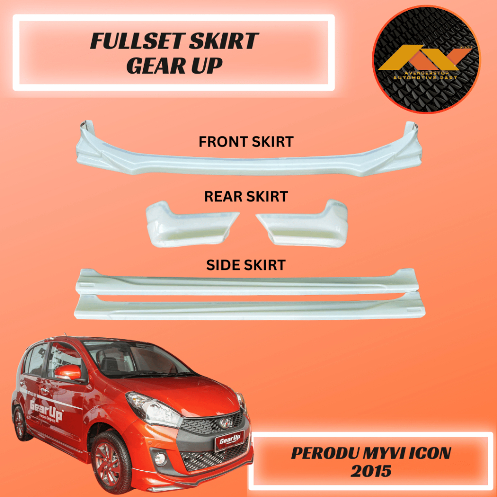 Bodykit Gear Up Perodua Myvi Icon SE 2015 Fullset Skirting Front / Side ...
