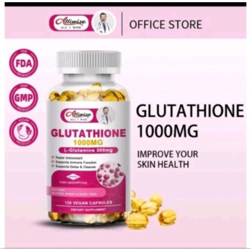 glutathione memutihkan kulit GLUTATHIONE 1000MG MEMBANTU MEMUTIHKAN KULIT LEBIH CEPAT MEMUTIHKAN SELURUH  BADAN 120BIJI