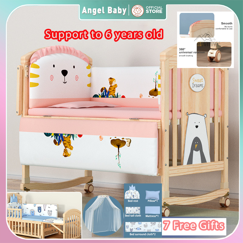 【Free gift】Multifunction Baby Cot NonToxic Extendable Storage Cradle