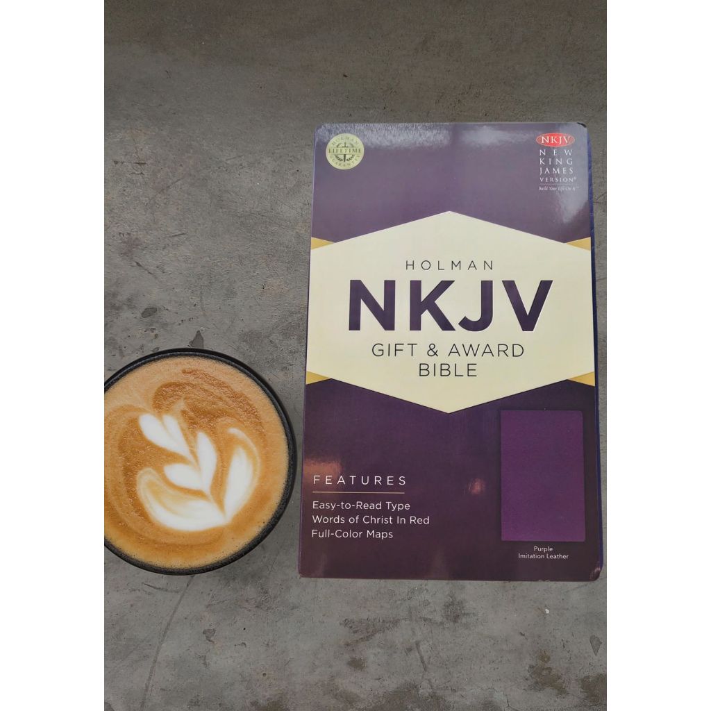 NKJV Gift & Award Bible - Black / Brown/ Purple- Imitation Leather ...