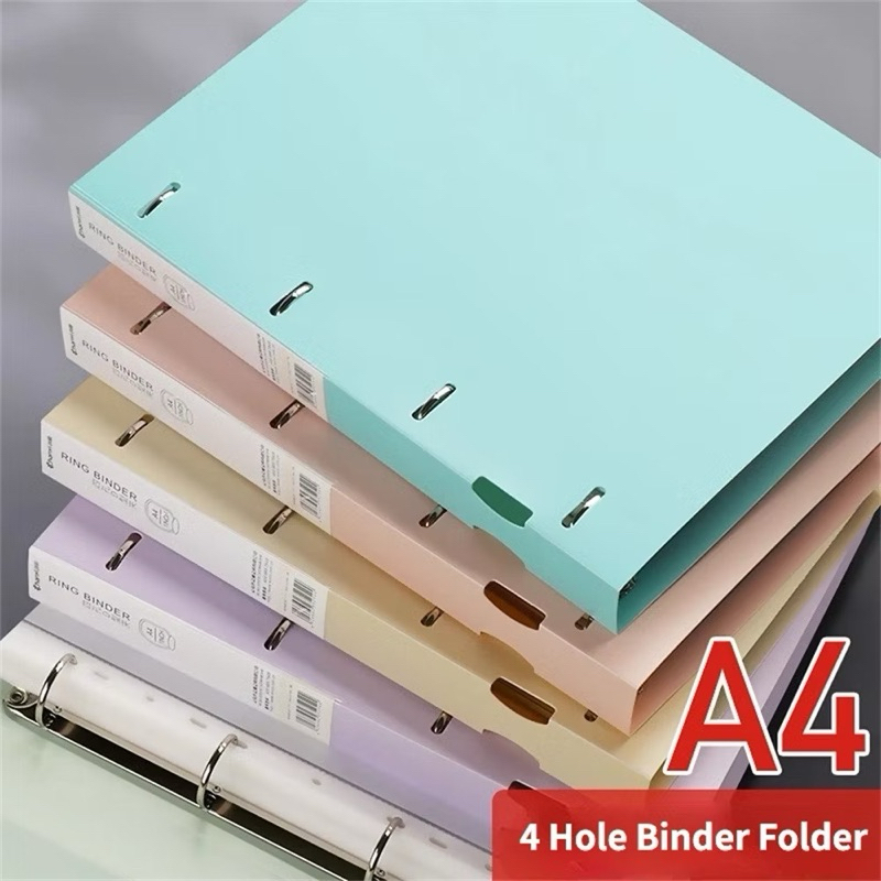 [NEW] A4 File Storage / File Folder 4 Hole Binder Folders Morandi Color ...