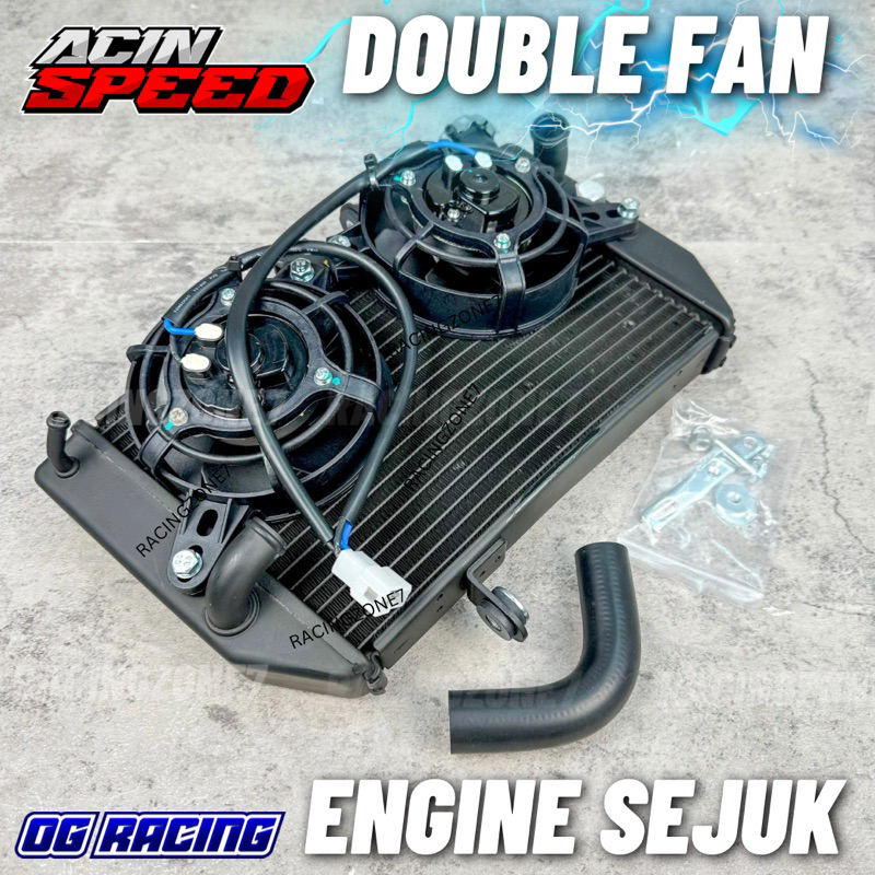 DOUBLE FAN RADIATOR/ Y15ZR Twin Fan Radiator Besar/ Radiator Kipas ...