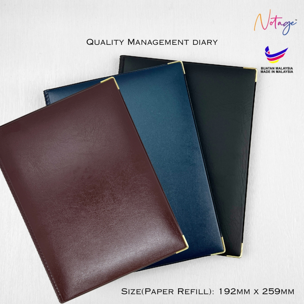 Diari Pengurusan 2025 Kulit Keras PVC Diari Buku Catatan Harian