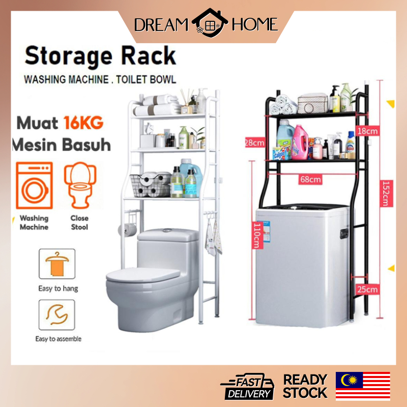 3 Tiers Shower Rak Bathroom Cabinet and Toilet Rack Organizer Bathroom ...