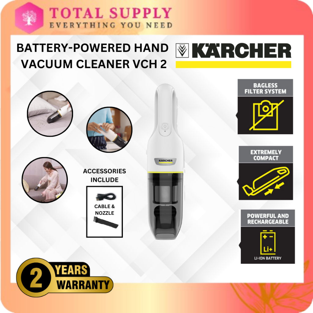 KARCHER BATTERYPOWERED HAND VACUUM CLEANER VCH 2 VCH2 Shopee Malaysia