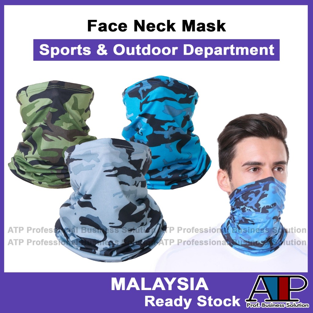 Outdoor🏕️Camouflage Face Buff Mask Head Protector Scarf Band Fishing ...