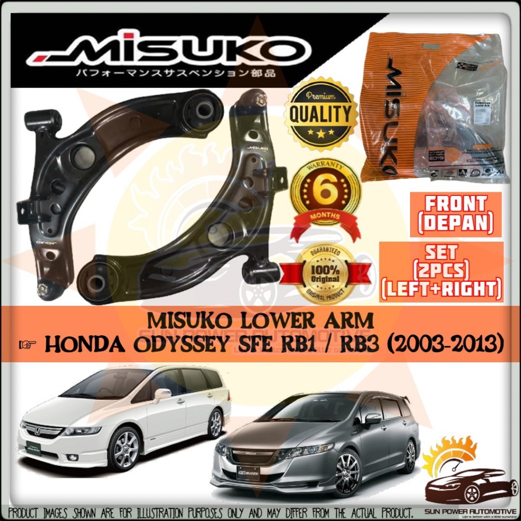 Honda Odyssey RB1 / RB3 2.4 (2003-2013) MISUKO LOWER ARM SET ( FRONT ...