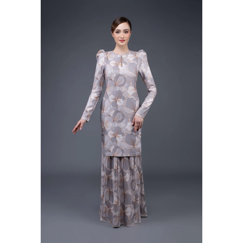 RR Baju Kurung Modern Pleated Sophea in Grey NEW size S by rizman ...
