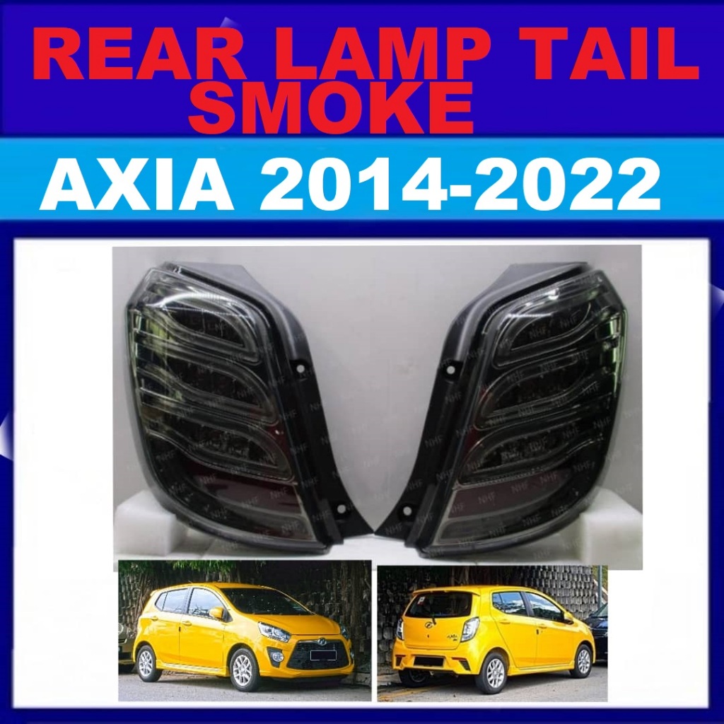 PERODUA AXIA 2014-2022 YEAR REAR LAMP TAIL SMOKE SET RH & LH Made In ...
