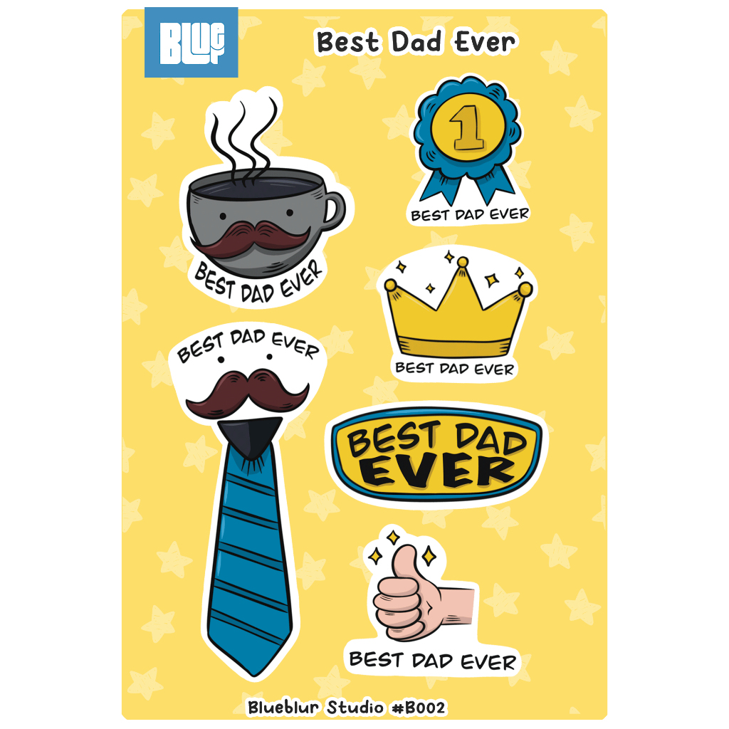Sticker Best Dad Ever Fathers day Selamat Hari Bapa | Shopee Malaysia