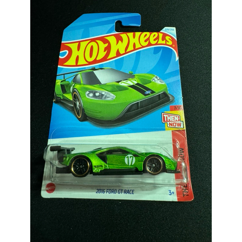 Hot Wheels 2016 Ford GT Race - Then And Now 7/10 - Grüner Metalllack Miniaturauto 1:64