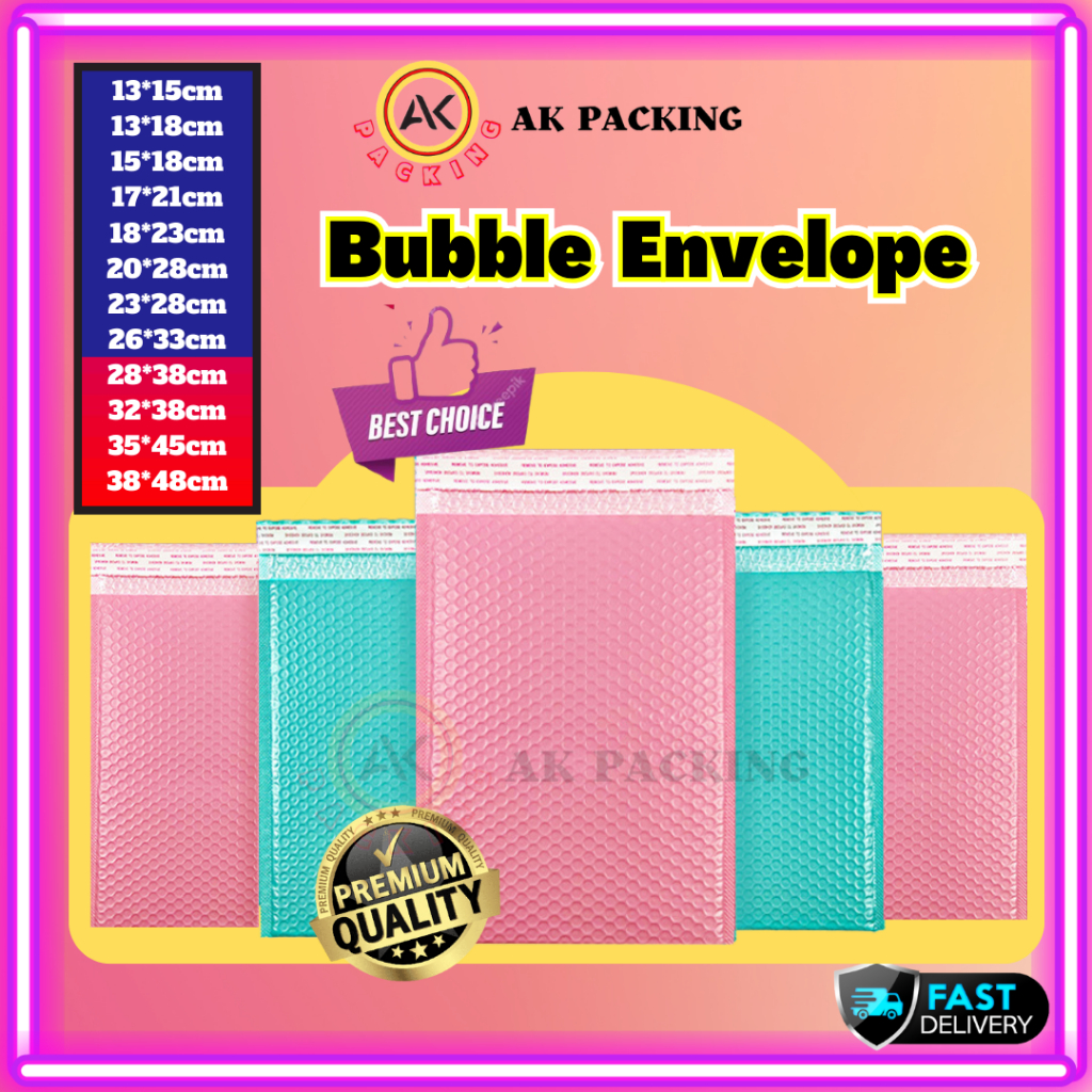 Pink Bubble Mailer Envelope Pink Bubble Wrap Mailer Packaging Bag PE