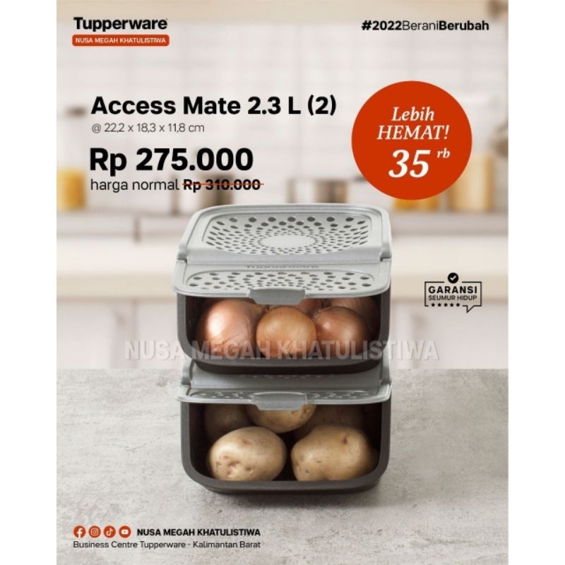 TUPPERWARE ACCESS MATE/GARLIC KEEPER 2.3L Shopee Malaysia