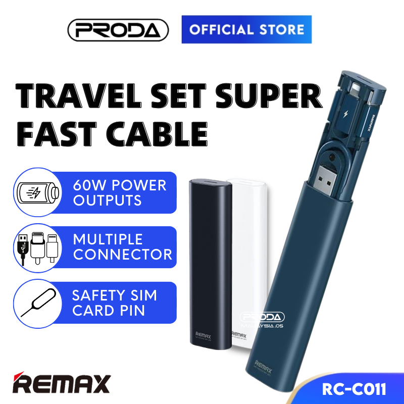 REMAX Cable Set 3 In 1 Cable Fast Charging Ip Cable Type C To Type C ...