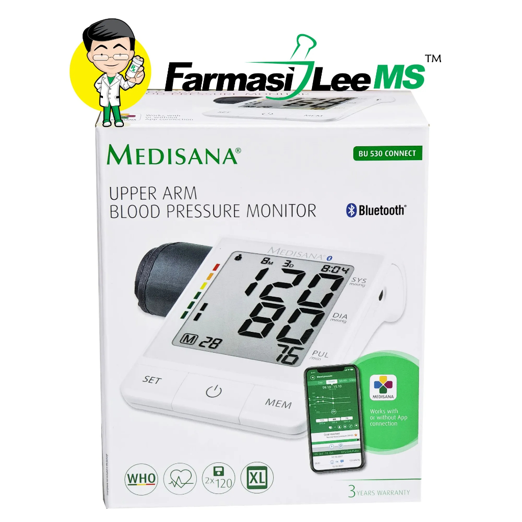 Medisana Blood Pressure Monitor BU 530 Connect with Bluetooth (3 years