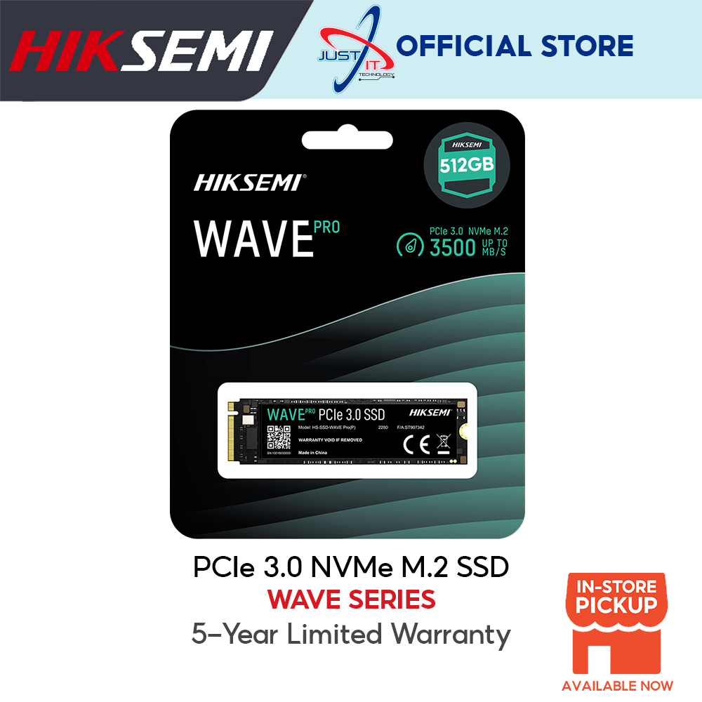 Hiksemi wave pro nvme pcie 3 0 m 2 ssd 512gb shopee malaysia