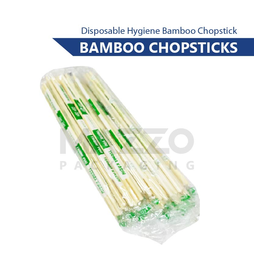 Disposable Hygiene Bamboo Chopstick 8inch [200mm x 5mm] (40Pairs) Shopee Malaysia