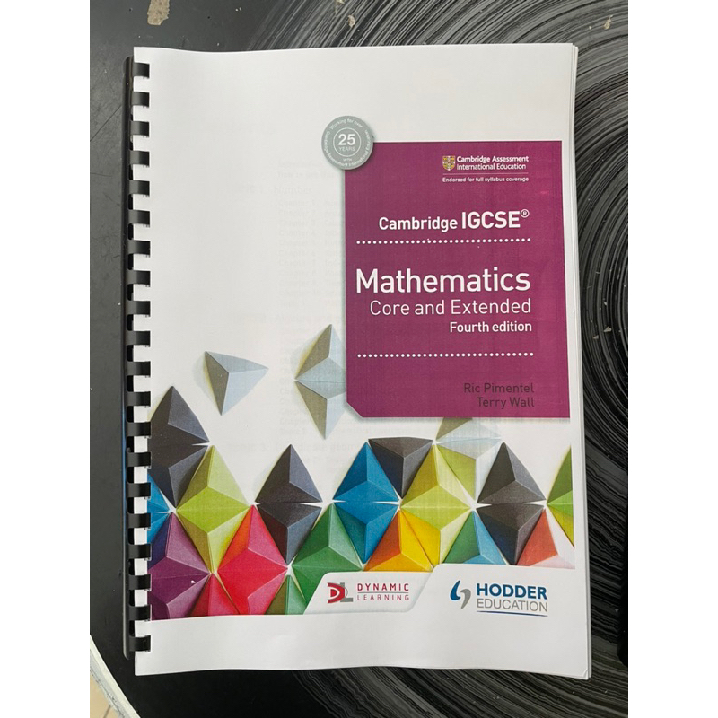 Printed Copy Cambridge IGCSE Mathematics Core and Extended | Shopee ...