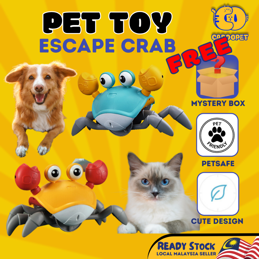 Crab Electric Toy Pet Toys Induction Escape Crab Rechargeable Musical ...