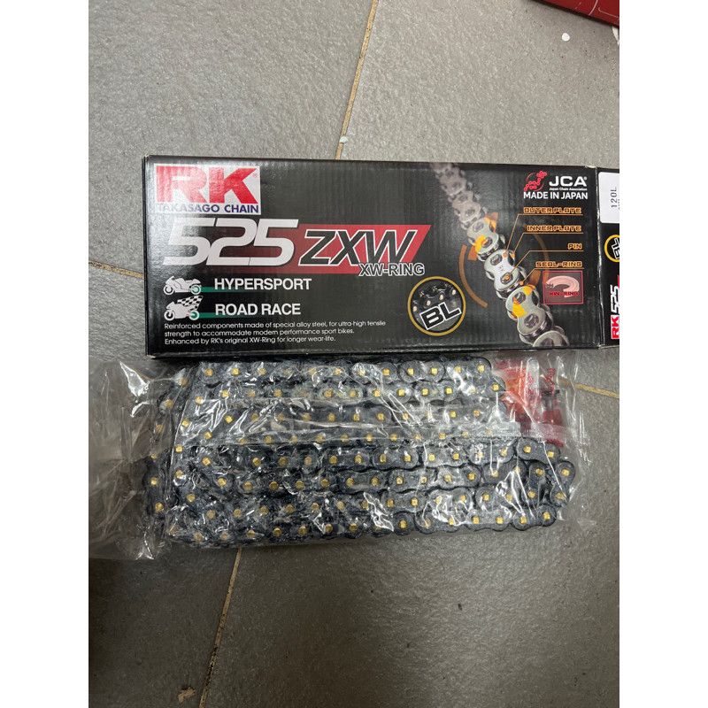 525ZXW-120L RK Black Gold Series Racing Chain | Shopee Malaysia