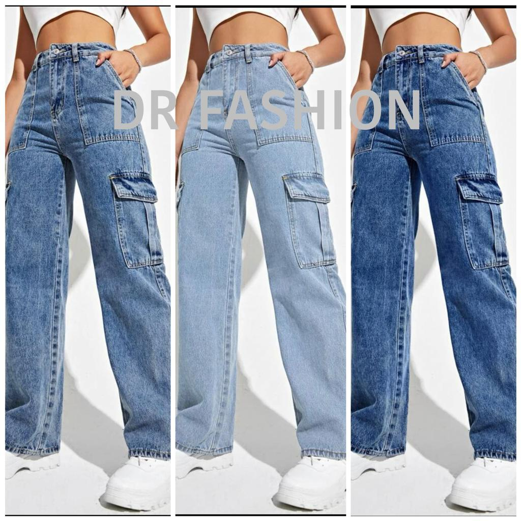 Cargo 6 pockt Pants For Women jeans Design.Ready Stock | Shopee Malaysia