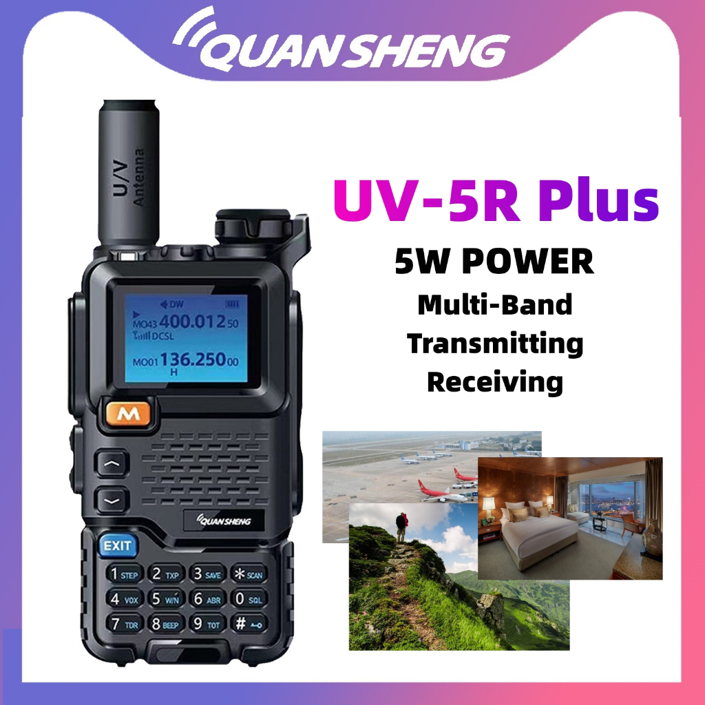 Quansheng UV 5R plus VHF/UHF Transceiver 5W Walkie uv5r plus Talkie