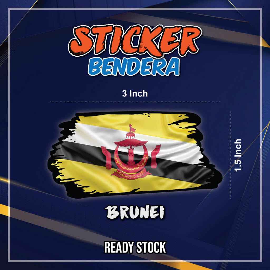 STICKER BENDERA NEGARA PVC KALIS AIR | Sticker Motor & Kereta | Shopee ...