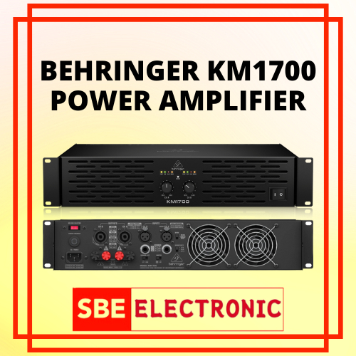 BEHRINGER KM1700 Power Amplifier 2 x 500W 8 Ohm Power Amplifier, 1700