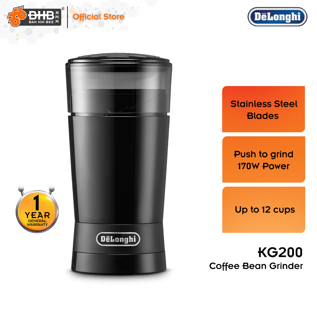 Delonghi Coffee Grinder (Bean) KG200 Stainless Steel Blades Shopee