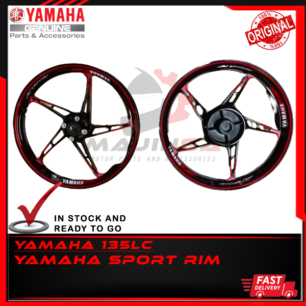 YAMAHA LC135 BLUE RED SPORT RIM 100% ORIGINAL Cast Wheel Sport RIM RODA ...